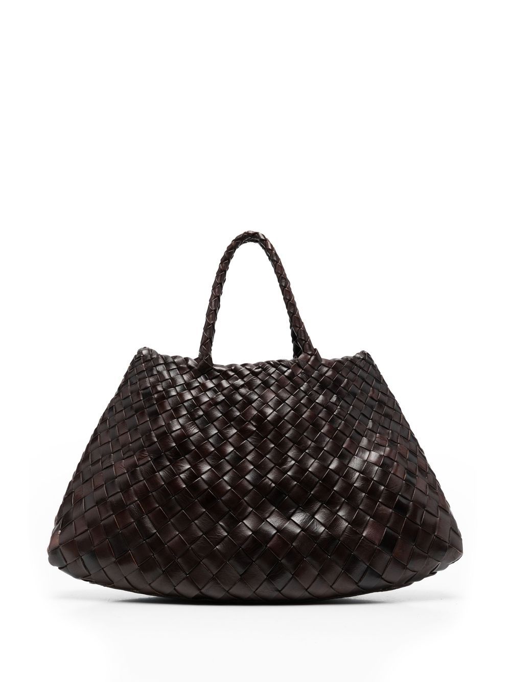 Dark brown woven hand bag - women - DRAGON DIFFUSION